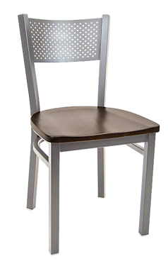 Picture of ERP-141G Grey Finish Perforated Back Metal Chair