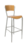 Picture of ERP-172-BS-N Grey Finish Natural Plain Back Metal Barstool