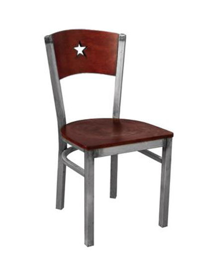 Picture of ERP-160C Clear Coat Star Back Metal Chair