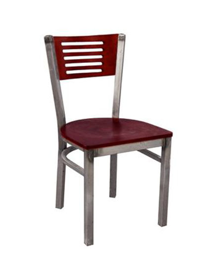 Picture of ERP-162C Clear Coat 5 Slats Metal Chair