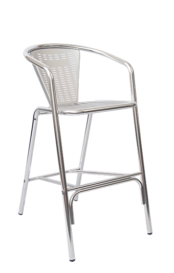 Picture of ERP-38-BS Aluminum Sandblasted Bar Stool