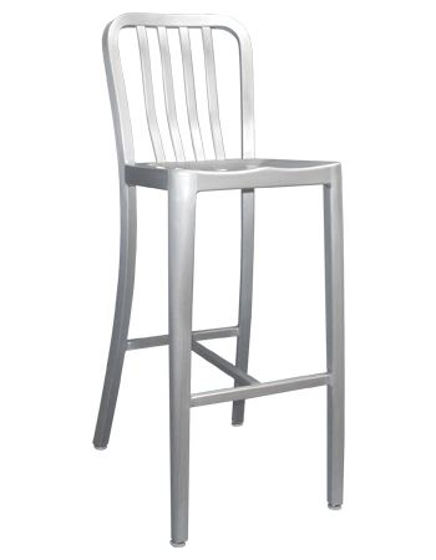 Picture of ERP-27-BS Aluminum Barstool w/ Slat Back.