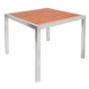 Picture of ALP36 Aluminum Patio Table with 2" Umbrella Hole, Imitation Teak Slats