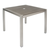 Picture of ALP36 Aluminum Patio Table with 2" Umbrella Hole, Imitation Teak Slats