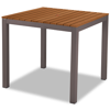 Picture of ALP36 Aluminum Patio Table with 2" Umbrella Hole, Imitation Teak Slats