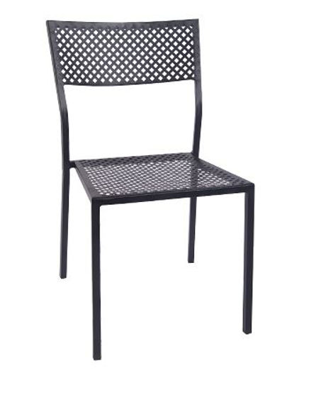 Picture of ERP-OF-05 Metal Patio Stack Chair, Black-5