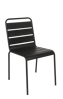 Picture of ERP-OF-19 Outdoor Steel Chair without Arm in Black/Brown Finish