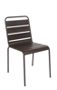 Picture of ERP-OF-19 Outdoor Steel Chair without Arm in Black/Brown Finish