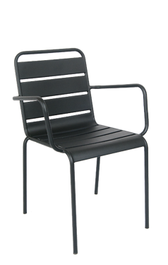 Picture of ERP-OF-20-B Outdoor Steel Chair In Black Finish
