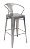 Picture of ERP-12-BS Indoor/Outdoor Steel Barstool in Black/ Clear Coat Finish