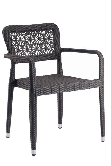 Picture of ERP-19 Aluminum Wicker Arm chair