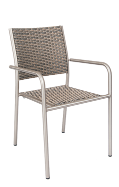 Picture of ERP-36 Aluminum Armchair with Imitation Rattan Back & Seat