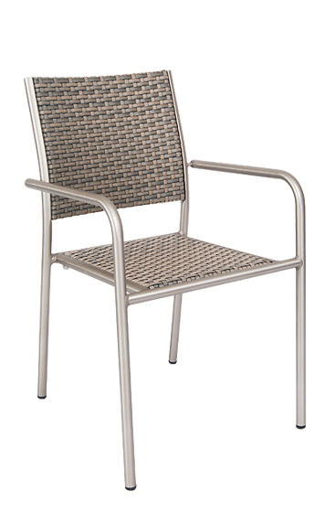 Picture of ERP-36 Aluminum Armchair with Imitation Rattan Back & Seat