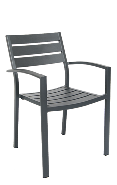 Picture of ERP-81 Aluminum Armchair in Dark Grey Finish