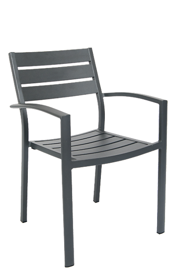 Picture of ERP-81 Aluminum Armchair in Dark Grey Finish