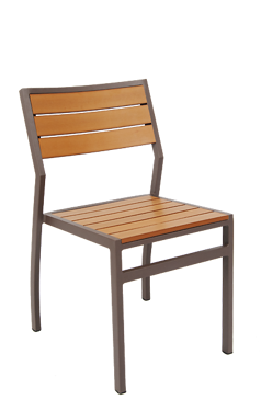 Picture of ERP-82 Aluminum Chair, Imitation Teak Slats