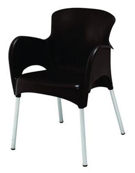 Picture of MJ-514W Mingja Plastic Arm Chair