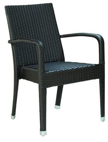 Picture of MJ-595 Mingja Upscale Aluminum Arm Chair with PVC wicker