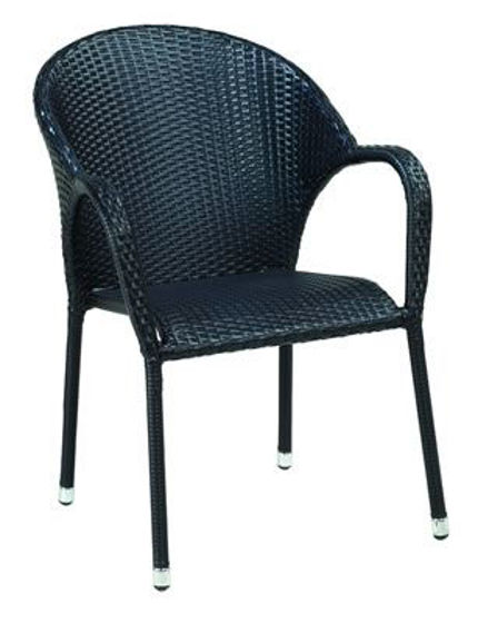 Picture of MJ-568 Mingja Upscale Aluminum Arm Chair with PVC wicker