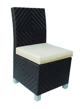 Picture of MJ-566 Mingja Upscale Aluminum Side Chair with PVC wicker