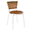 Picture of EMU KAREN SIDE DINING CHAIR 00-82 Polished Aluminum/Natural Teak