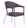 Picture of EMU DONNA ARM DINING CHAIR 05-44 Aluminum / Espresso Wicker