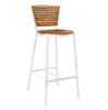 Picture of EMU KAREN BAR STOOL 00-82 Polished Aluminum/Natural Teak