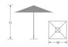 Picture of EMU 10' SQUARE SHADE