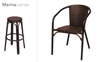 Picture of BFM Synthetic Outdoor MARINA Dining Chair Wicker ms11cbb ms10bbbbl