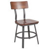 Flint Series Rustic Walnut Restaurant Chair XU-DG-60582-GG