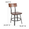 Flint Series Rustic Walnut Restaurant Chair XU-DG-60582-GG