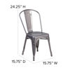 Clear Coated Metal Indoor Stackable Chair XU-DG-TP001-GG