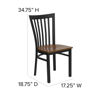 HERCULES Series Black School House Back Metal Restaurant Chair - Cherry Wood Seat XU-DG6Q4BSCH-CHYW-GG