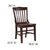 HERCULES Series School House Back Walnut Wood Restaurant Chair XU-DG-W0006-WAL-GG