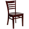 HERCULES Series Ladder Back Mahogany Wood Restaurant Chair XU-DGW0005LAD-MAH-GG