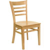 HERCULES Series Ladder Back Natural Wood Restaurant Chair XU-DGW0005LAD-NAT-GG