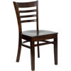 HERCULES Series Ladder Back Walnut Wood Restaurant Chair XU-DGW0005LAD-WAL-GG