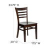 HERCULES Series Ladder Back Walnut Wood Restaurant Chair XU-DGW0005LAD-WAL-GG