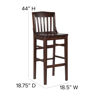 HERCULES Series School House Back Walnut Wood Restaurant Barstool XU-DG-W0006BAR-WAL-GG