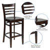 HERCULES Series Ladder Back Walnut Wood Restaurant Barstool XU-DGW0005BARLAD-WAL-GG