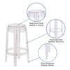 25.75'' High Transparent Counter Height Stool FH-118-APC1-GG