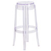 29.75'' High Transparent Barstool FH-118-APC2-GG