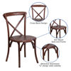 HERCULES Series Stackable Mahogany Wood Cross Back Chair XU-X-MAH-GG