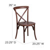 HERCULES Series Stackable Mahogany Wood Cross Back Chair XU-X-MAH-GG