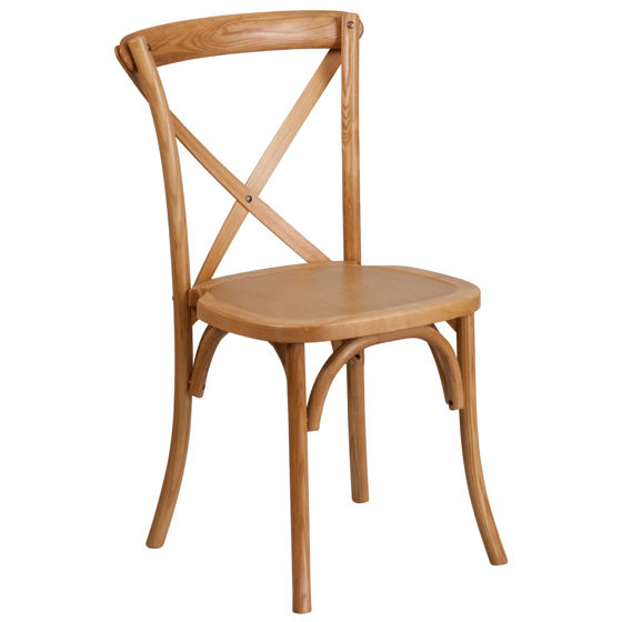 HERCULES Series Stackable Oak Wood Cross Back Chair XU-X-OAK-GG