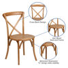 HERCULES Series Stackable Oak Wood Cross Back Chair XU-X-OAK-GG