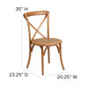 HERCULES Series Stackable Oak Wood Cross Back Chair XU-X-OAK-GG	