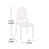 Set of 4 Transparent Crystal Extra Wide Resin 700 LB. Weight Capacity Banquet and Event Ghost Chairs for Indoor/Outdoor Use ZH-GHOST-OVR-4-GG