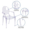 Ghost Chair with Arms in Transparent Crystal FH-124-APC-CLR-GG