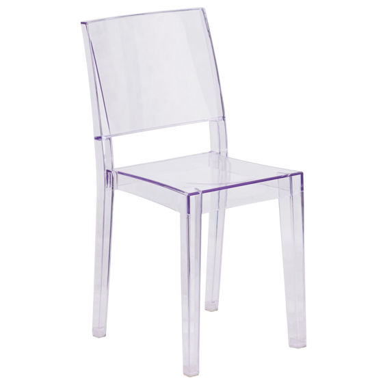 Phantom Series Transparent Stacking Side Chair FH-121-APC-GG